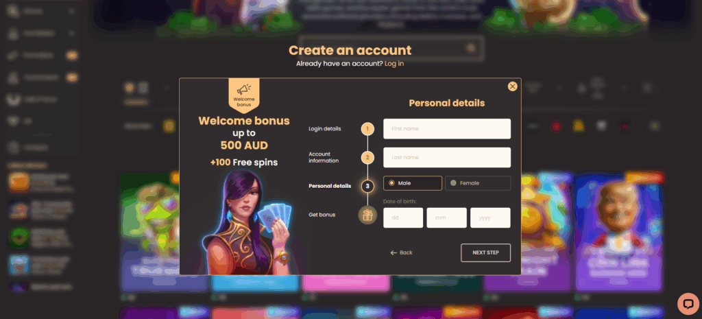 National Casino wagering progress tracker from our test account