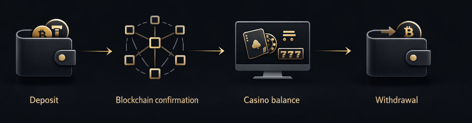 How crypto casino flow works