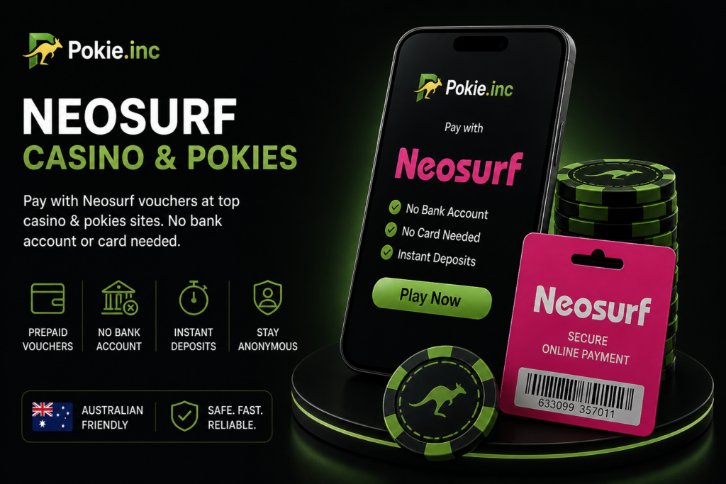Neosurf casino and pokies payment for prepaid voucher deposits