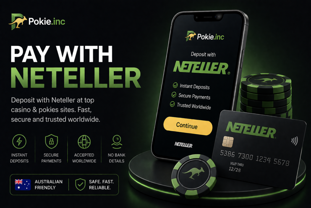 Neteller casino and pokies payment for fast e-wallet payments