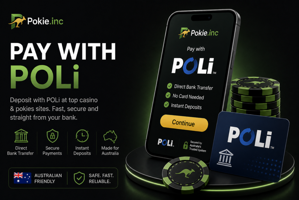 POLi casino and pokies payment for direct bank transfer deposits
