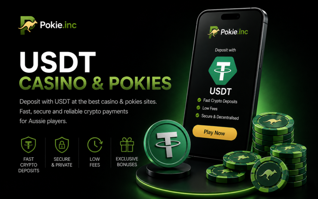 USDT Tether casino deposit and withdrawal for Australian pokies players